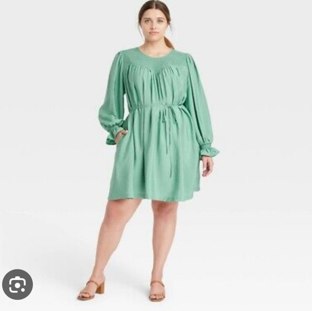 A New Day cottage core tent smocked mini dress